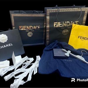 Fendi Empty bag n dust bag n small prada box n hanger n ribbon
